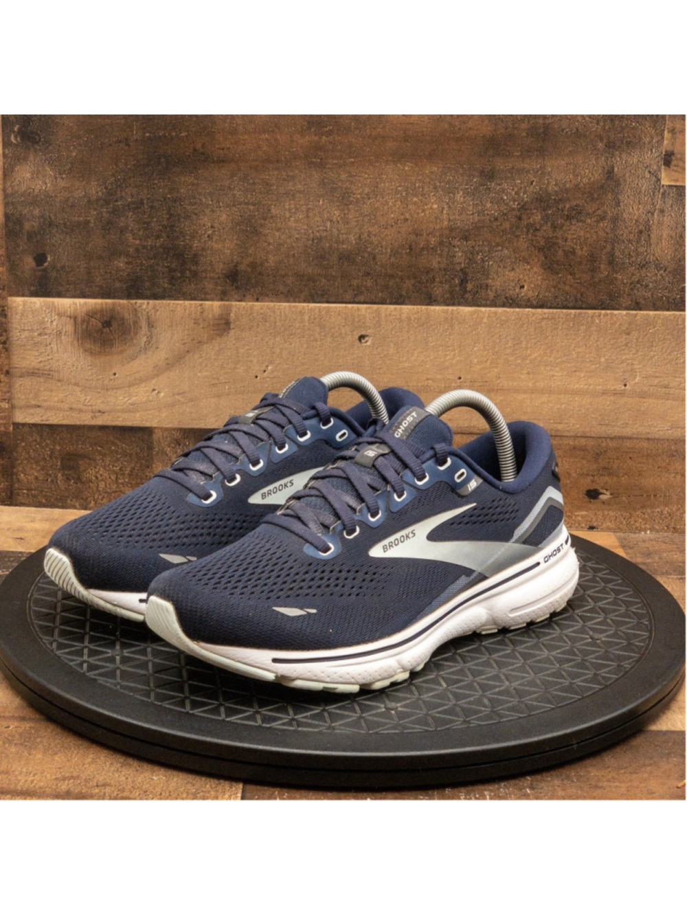 BROOKS GHOST 15 WOMENS ATHLETIC SHOES NAVY BLUE GYM WALKING RUNNING SIZE 9D